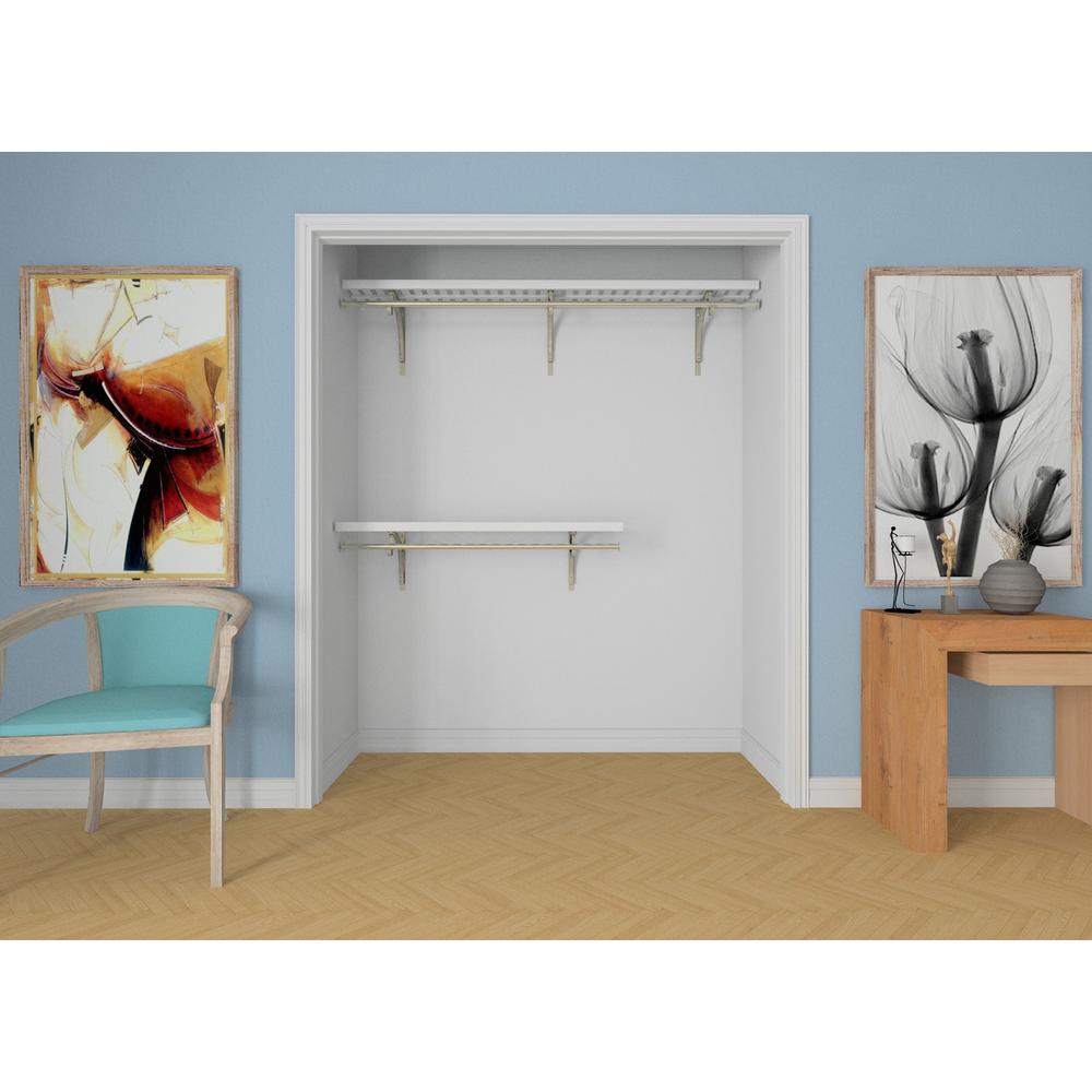 Closetmaid 12 In D X 72 In W X 84 In H White Ventilated Wood