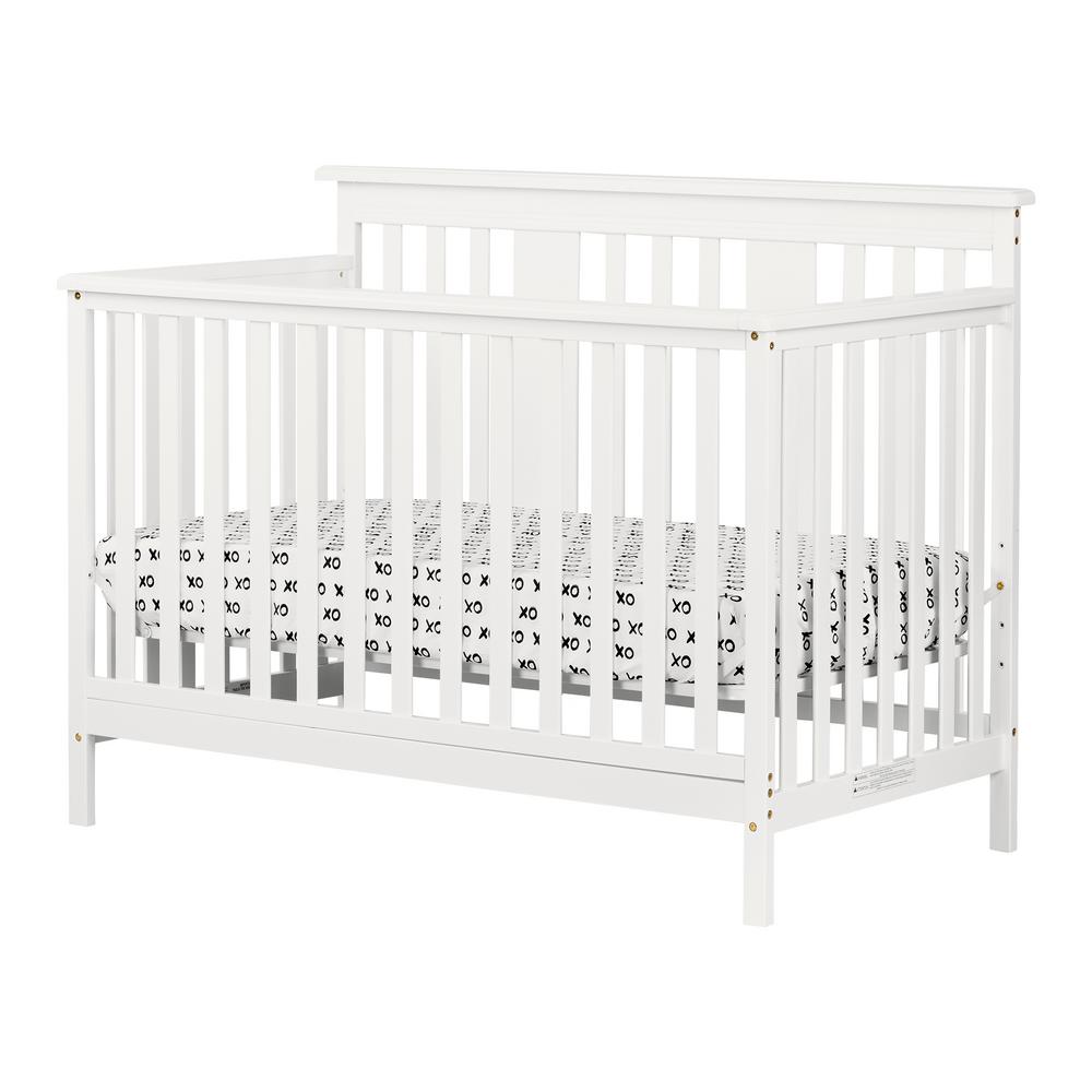 South Shore Little Smileys Pure White Crib 11875 The Home Depot