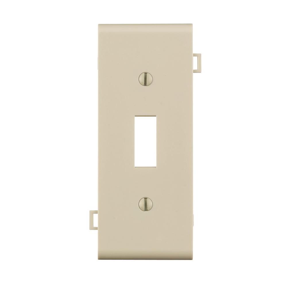 Leviton Sectional 1 Gang Center Toggle Nylon Wall Plate Light Almond Leviton Sectional 1 Gang Center Toggle Nylon Wall Plate Light Almond