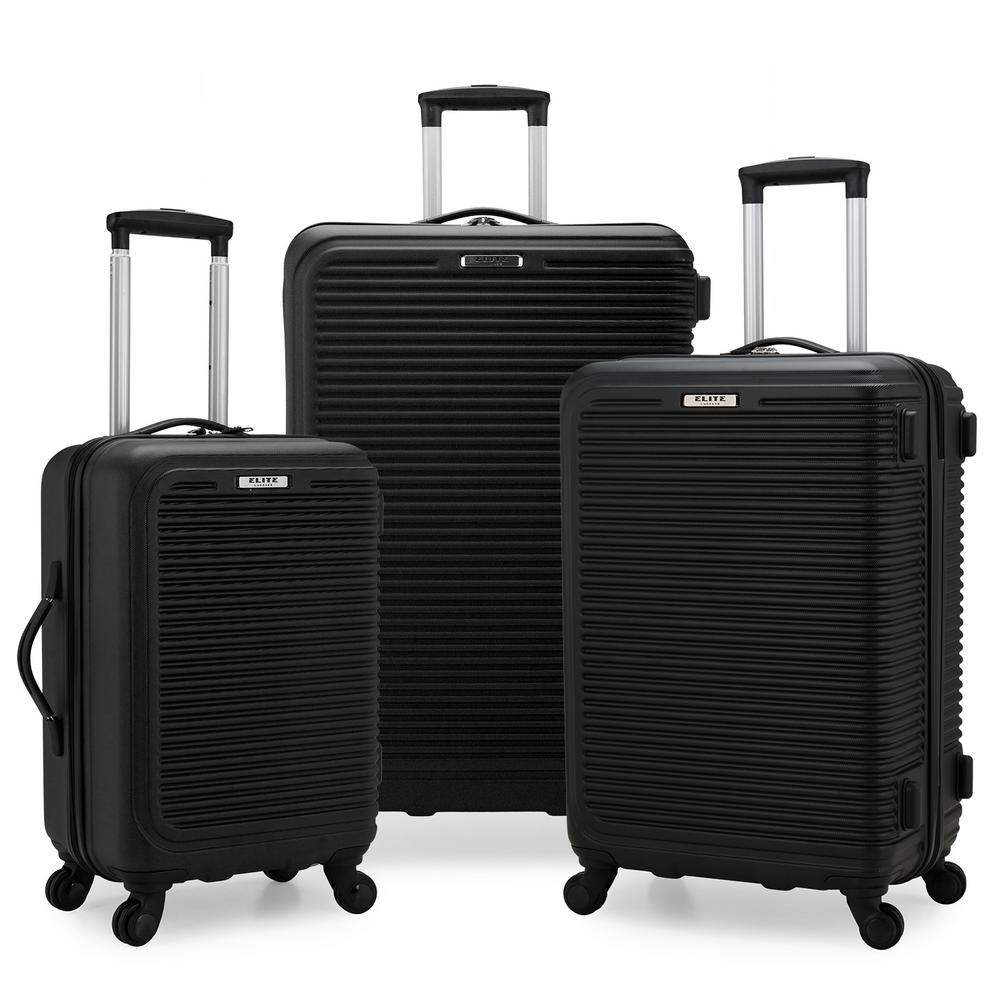 elite luggage omni 3 pc hardside spinner set