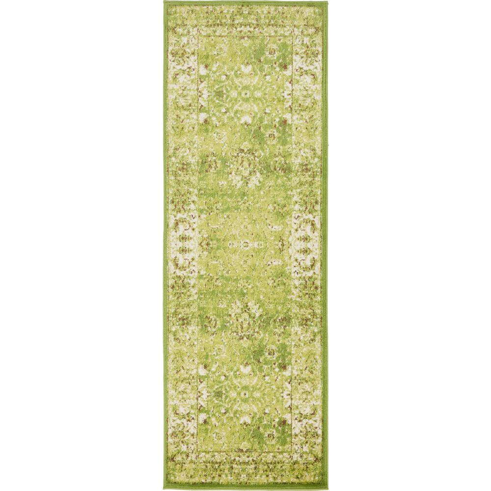 Unique Loom Imperial Green 2' x 6' Runner Rug3134713 The Home Depot