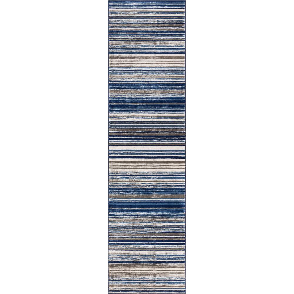 Well Woven Amba Signature Stripes Blue 2 ft. 7 in. x 9 ft. 10 in