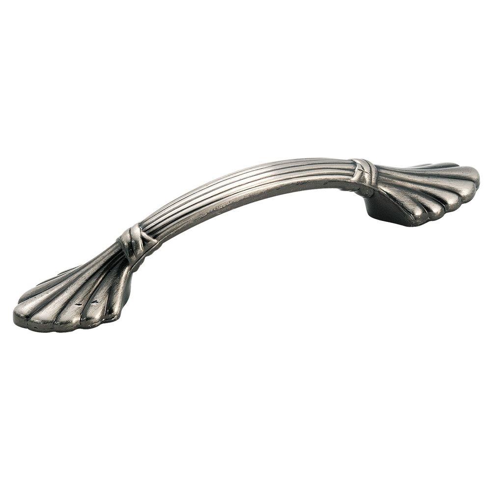 Amerock 3 In. Pewter Natural Elegant Shell Pull-BP1333PWT - The Home Depot