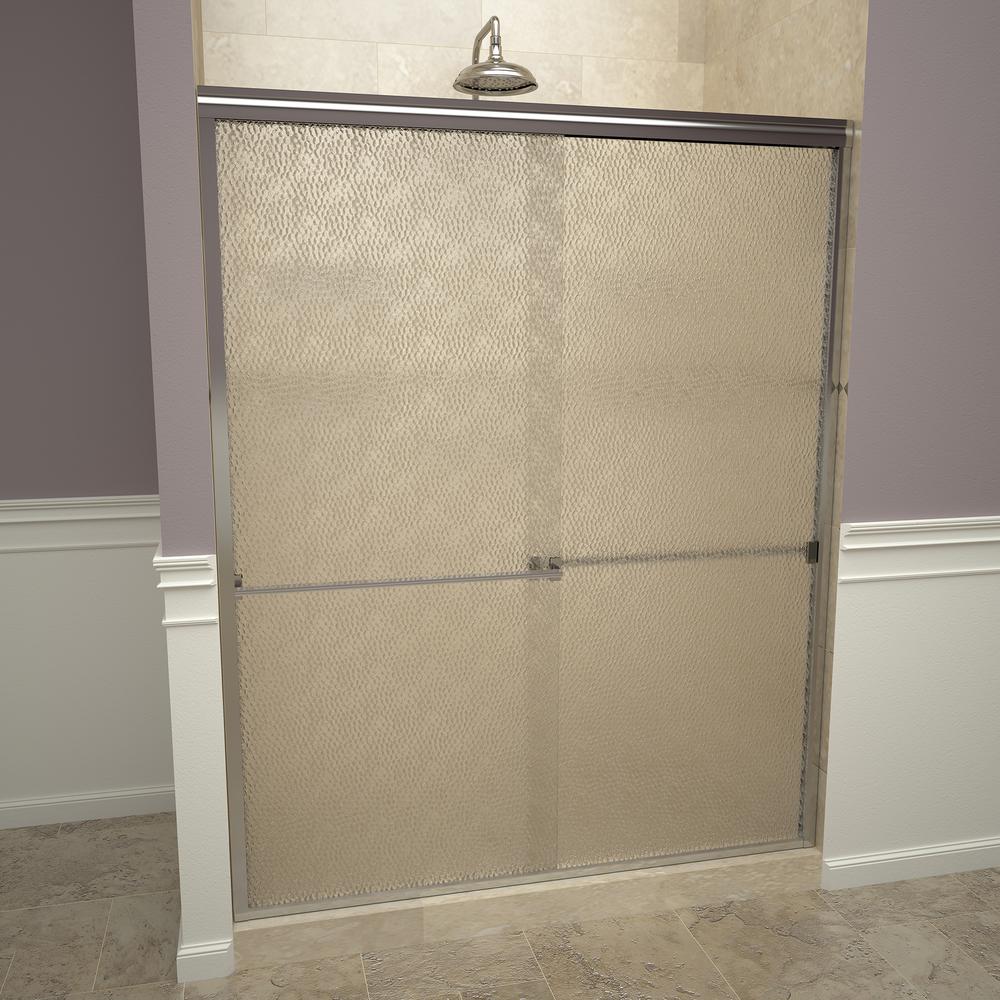 Redi Slide 1000 Series 47 In W X 70 H Semi Frameless Sliding Shower Doors Polished Chrome With Towel Bar And Obscure Gl Redi Slide 1000 Series 47 In W X 70 H Semi Frameless Sliding Shower Doors Polished Chrome With Towel Bar And Obscure Gl