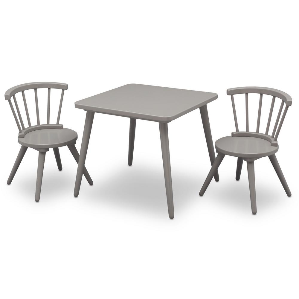 Delta Children Grey Windsor Table And 2 Chair Set 531300 026 The Delta Children Grey Windsor Table And 2 Chair Set