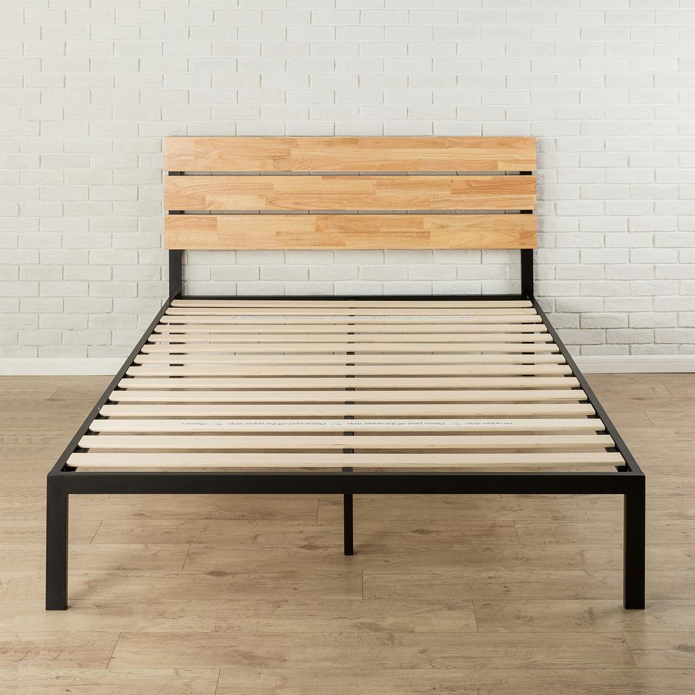Zinus Paul Metal And Wood Platform Bed With Slat