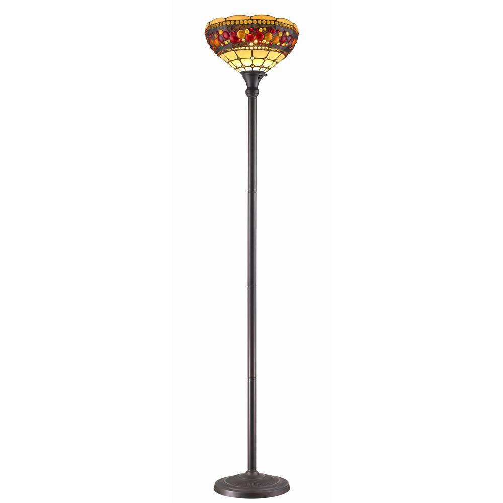 Amora Lighting 71 25 In Tiffany Style Torchiere Jeweled Floor Lamp Amora Lighting 71 25 In Tiffany Style Torchiere Jeweled Floor Lamp