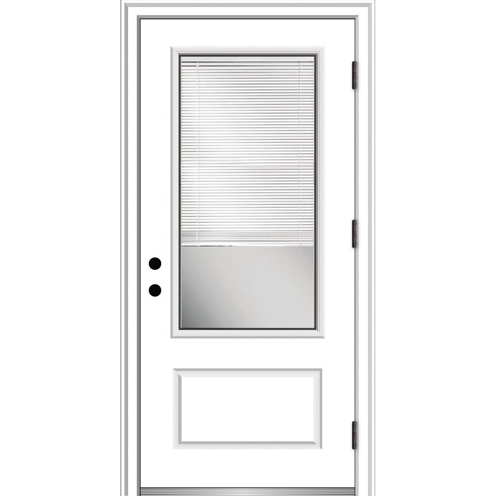 Mmi Door 36 In X 80 In Internal Blinds Left Hand Outswing 3 4