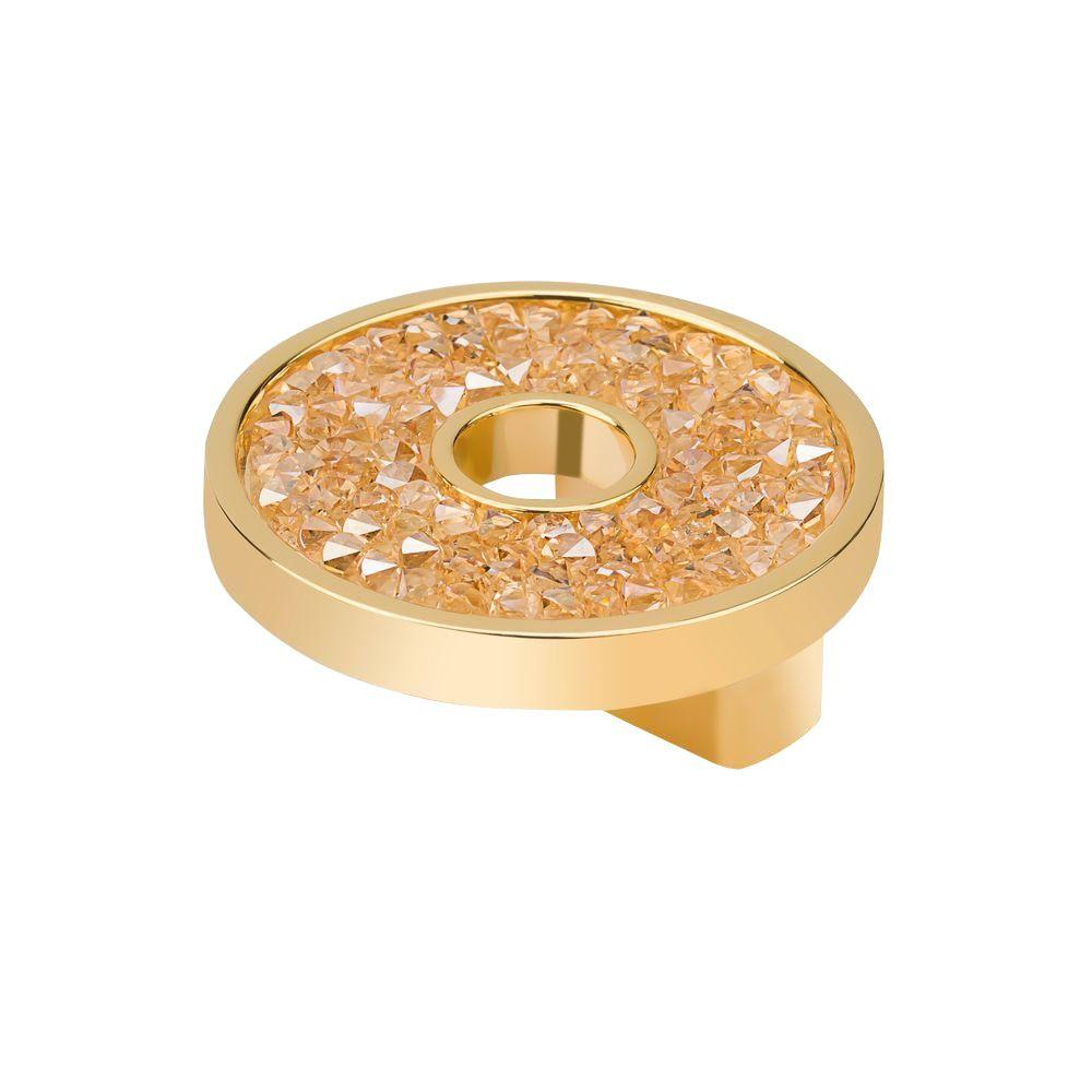 TOPEX Swarovski Crystal Collection 1.25 in. Gold/Crystal KnobP2084.33ORZSWA The Home Depot