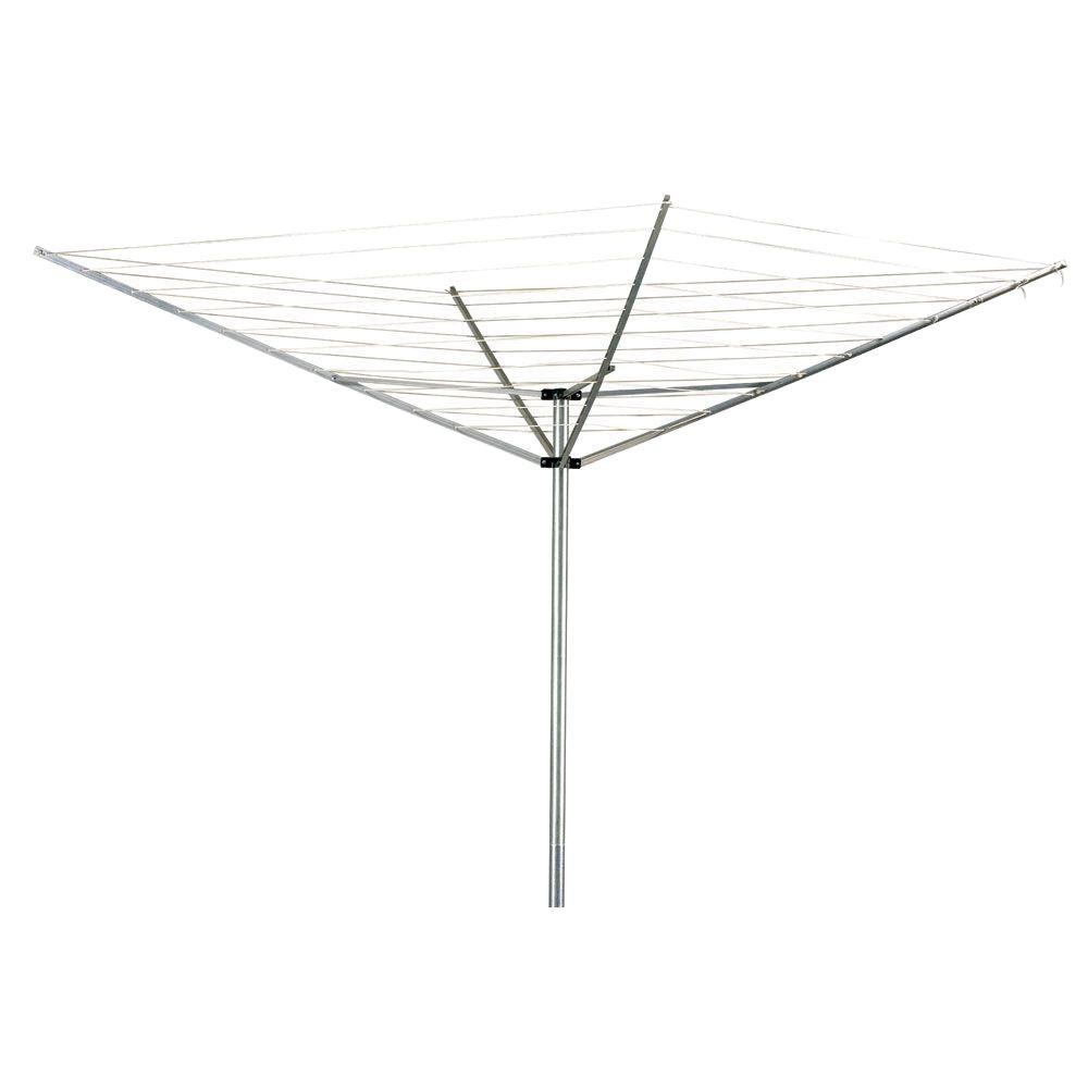 Household Essentials 12-Line 165 ft. Drying Space Aluminum Umbrella ...