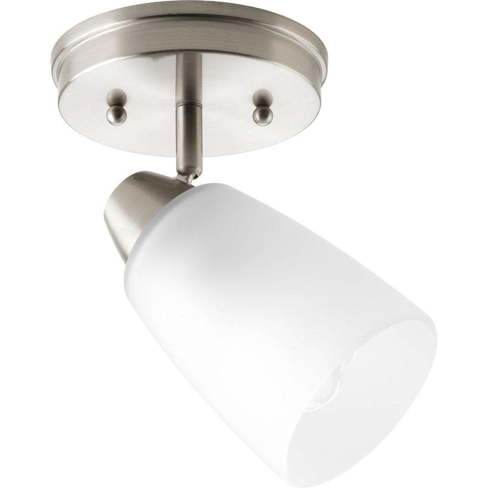 Progress Lighting Wisten 1 Light Brushed Nickel Spotlight Fixture Progress Lighting Wisten 1 Light Brushed Nickel Spotlight Fixture