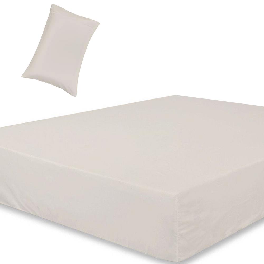 A1 Home Collections Wrinkle Resistant Extra Deep Pockets 2 Piece A1 Home Collections Wrinkle Resistant Extra Deep Pockets 2 Piece Cream 300tc Organic Cotton Twin Ed Sheet Set Fts01 The Depot