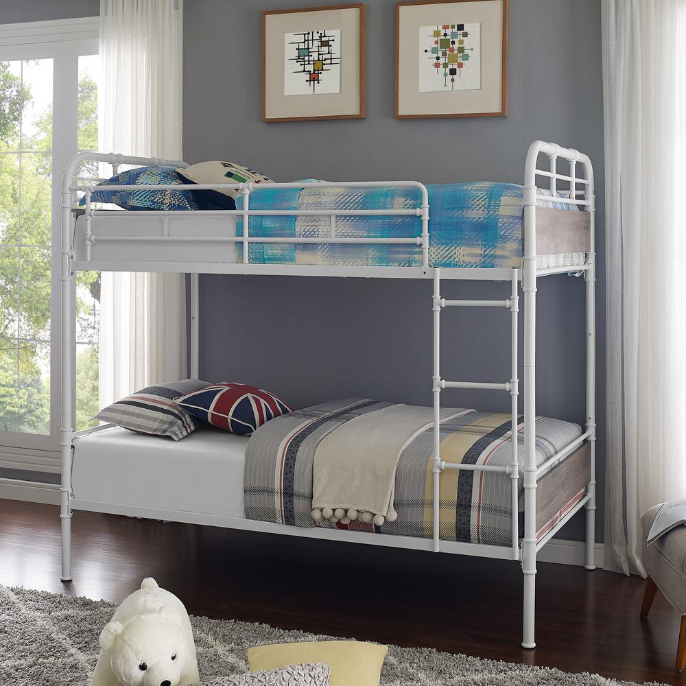 walker edison twin metal loft bed