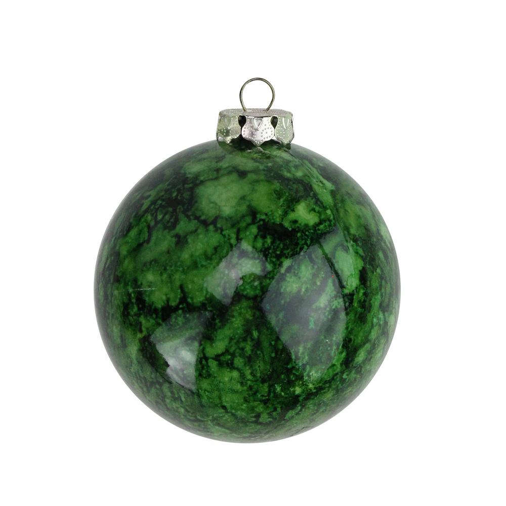 green christmas ornaments