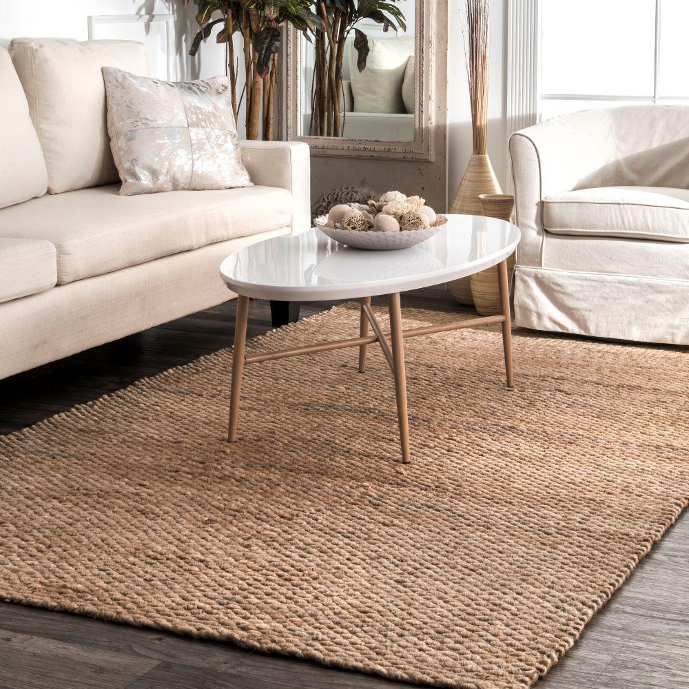 Nuloom Hailey Farmhouse Solid Jute Tan 8 Ft X 10 Area Rug - 8 By 10 Jute Rug Nuloom Hailey Farmhouse Solid Jute Tan 8 Ft X 10 Area Rug - 8 By 10 Jute Rug