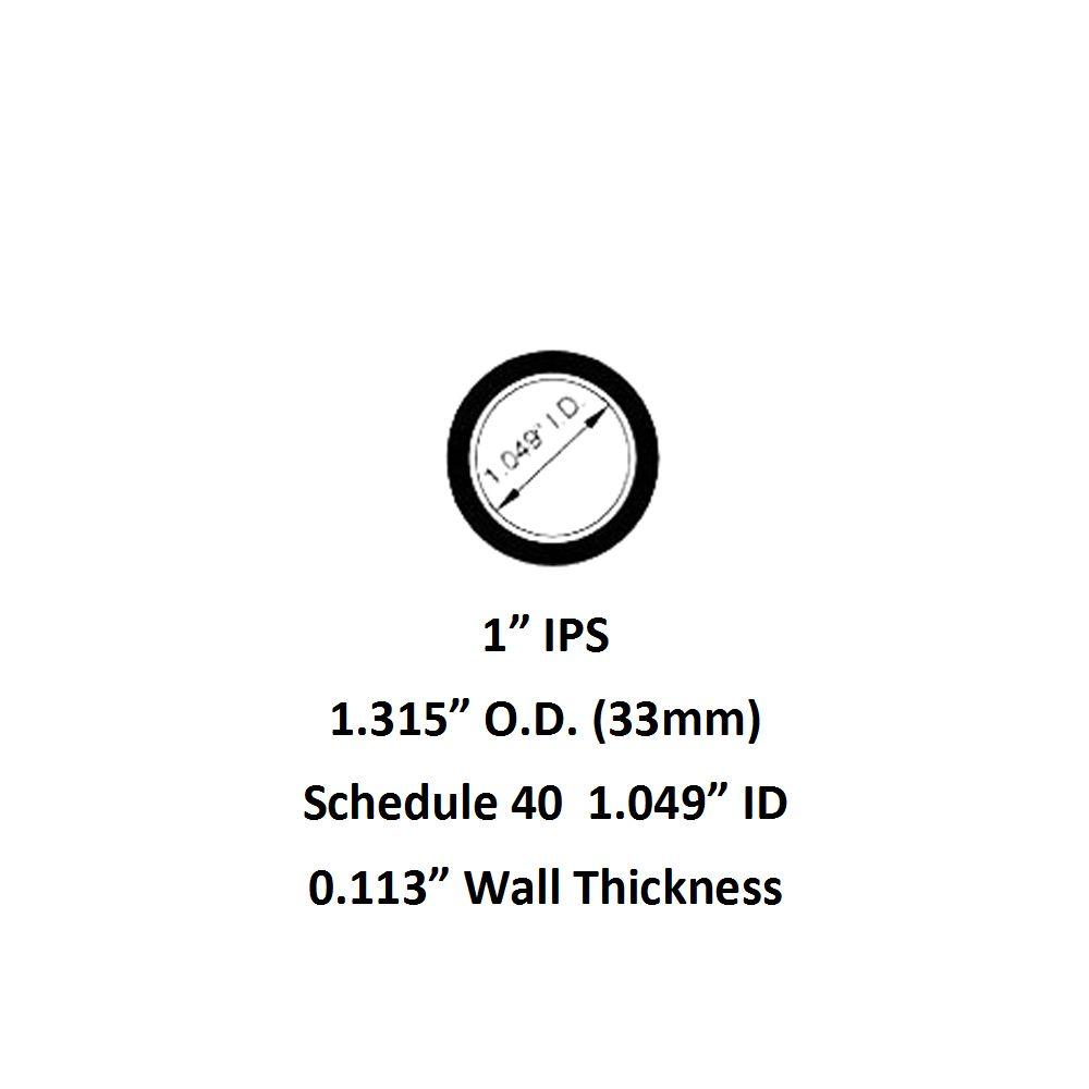 1.5/" Aluminum Pipe 30/" long Schedule 40 6063 Mill Finish