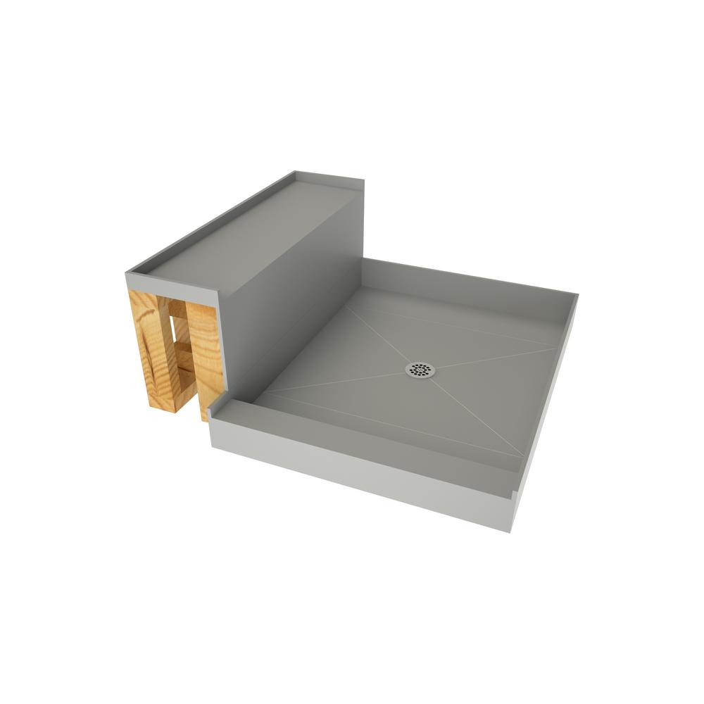 base'n bench 42 in. x 48 in. single threshold shower base