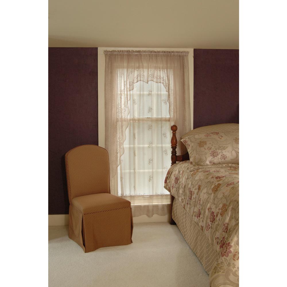Heritage Lace Sheer Divine Flax Lace Curtain 60 In W 96 In L