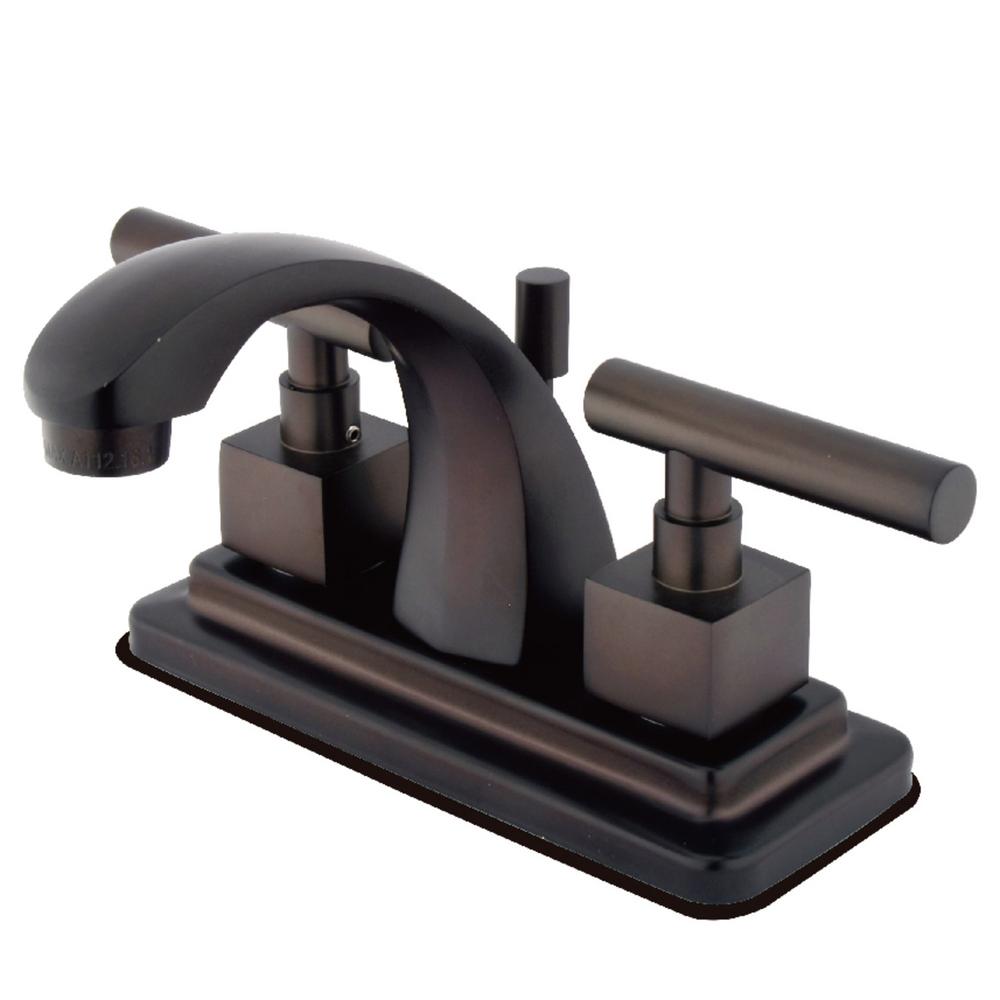Kingston Brass Claremont 4 in. Centerset 2-Handle Bathroom Faucet in ...