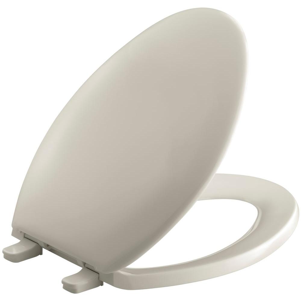 KOHLER Bancroft Elongated Closed-front Toilet Seat with Quick-Release ...