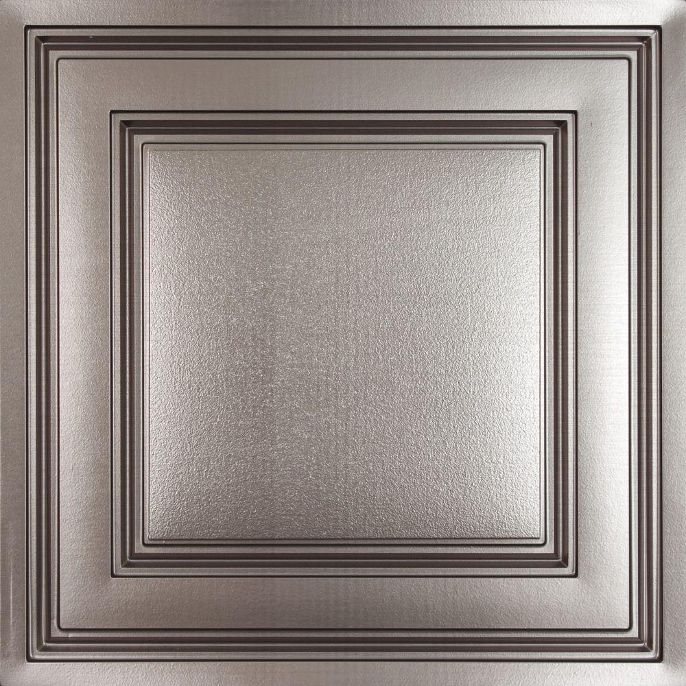 Ceilume Oxford Faux Tin 2 Ft X 2 Ft Lay In Ceiling Panel Case Of 6