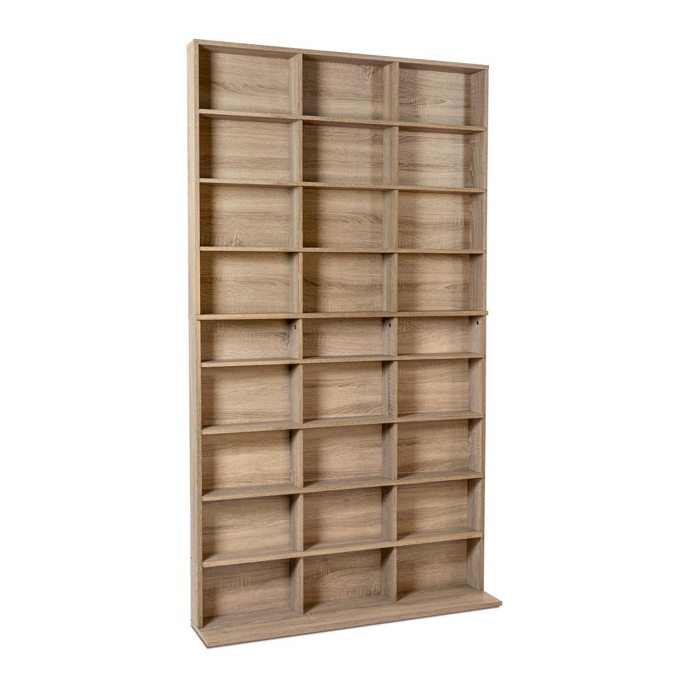 Atlantic Elite Media Weathered Oak Storage New/Improved Large