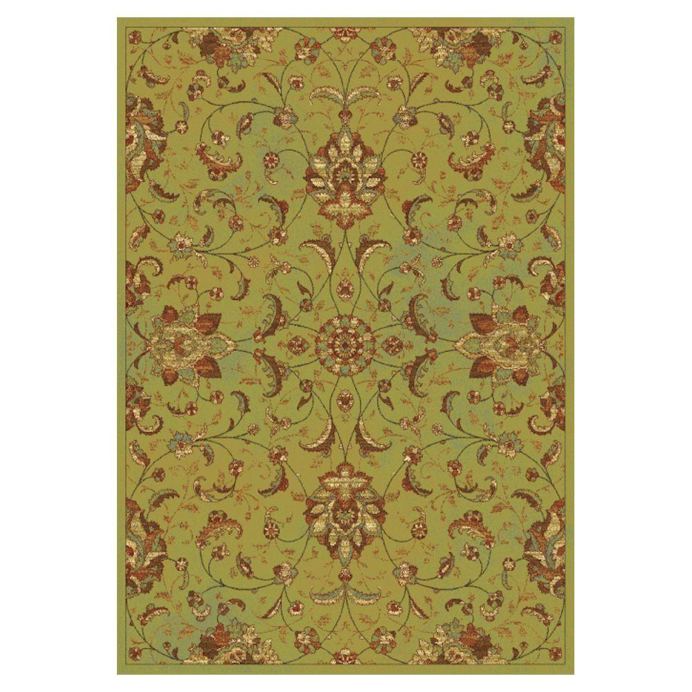 Green Oriental Water Resistant Area Rugs The Home Depot