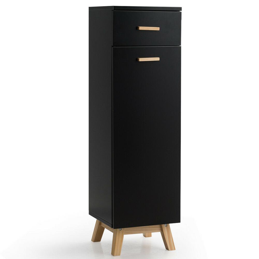 Costway 12 In W X D 40 H Bathroom Floor Cabinet With Bathroom Floor Cabinet