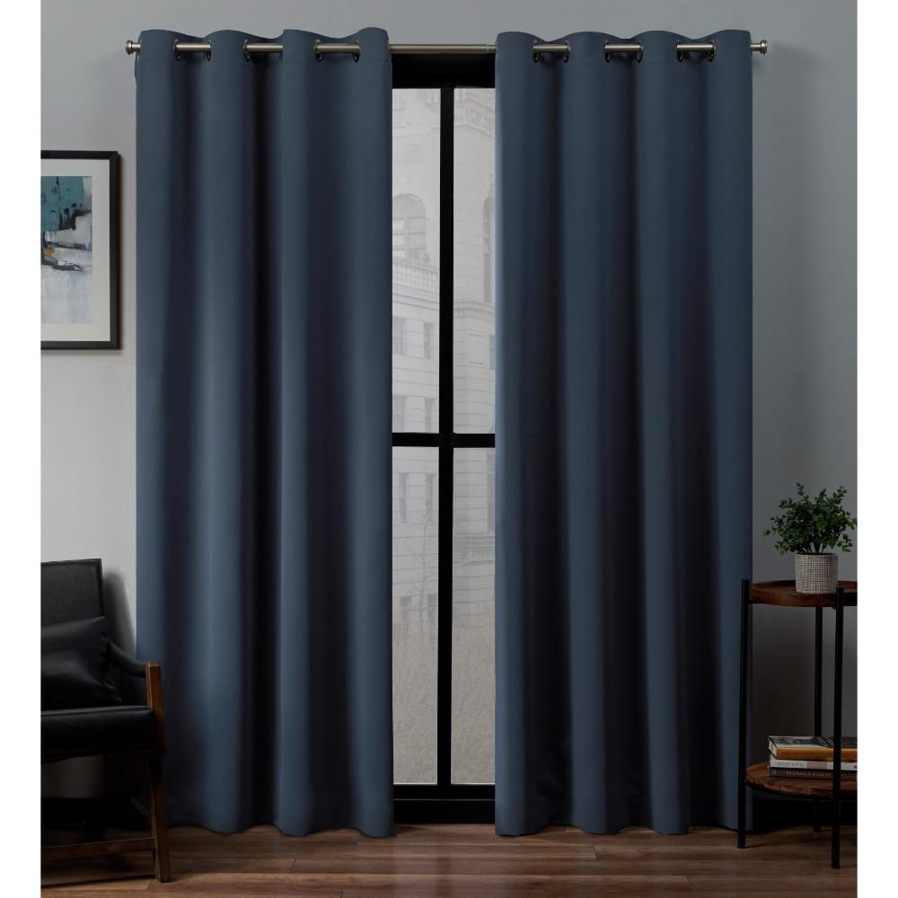 Exclusive Home Curtains Sateen 52 in. W x 108 in. L Woven Blackout ...