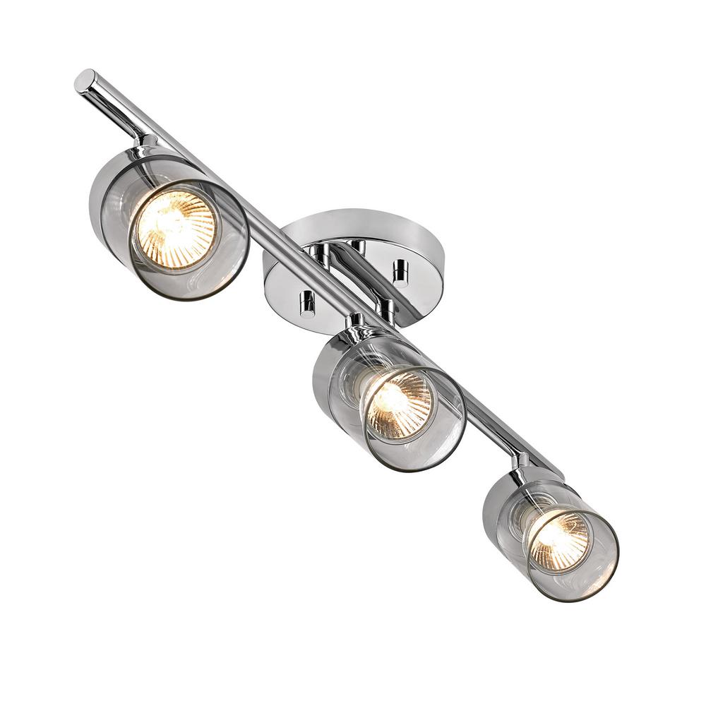 Addington Park 3 Light Chrome Contemporary 1 9 Ft Track Lighting Kit With Gl Shades Addington Park 3 Light Chrome Contemporary 1 9 Ft Track Lighting Kit With Gl Shades