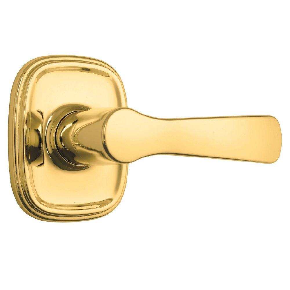 Brinks Home Security Alwood Polished Brass PushButton Privacy Push