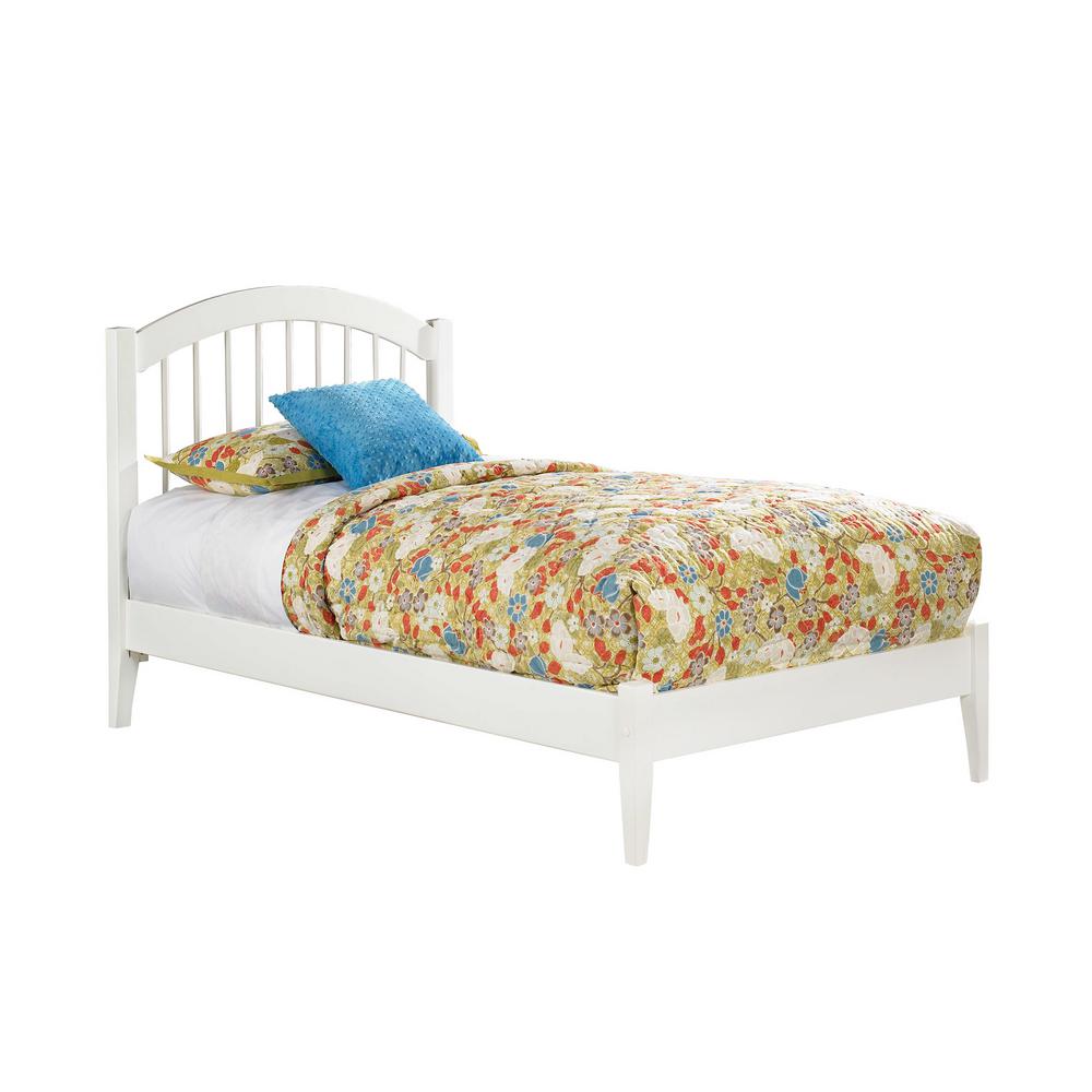 Atlantic Furniture Windsor Twin Platform Bed With Open Foot Board In Atlantic Furniture Windsor Twin Platform Bed With Open Foot Board In White