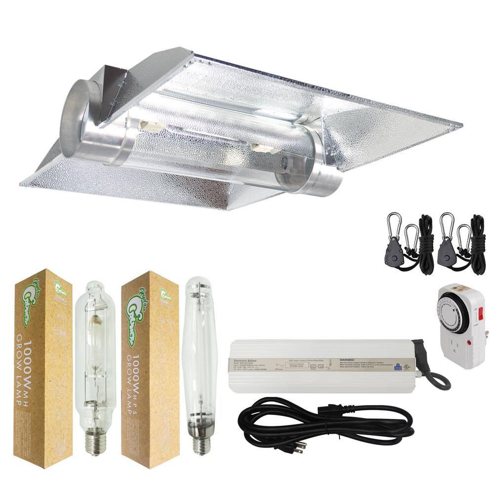 Hydro Crunch 1000 Watt Hps Mh Grow Light System With 8 In Cool Hood Reflector Hydro Crunch 1000 Watt Hps Mh Grow Light System With 8 In Cool Hood Reflector