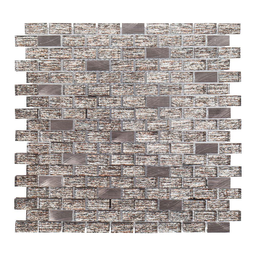 Jeffrey Court Prezzano 12 in x 12 in x 8 mm Glass Mosaic Tile 99325 Jeffrey Court Prezzano 12 in x 12 in x 8 mm Glass Mosaic Tile 99325