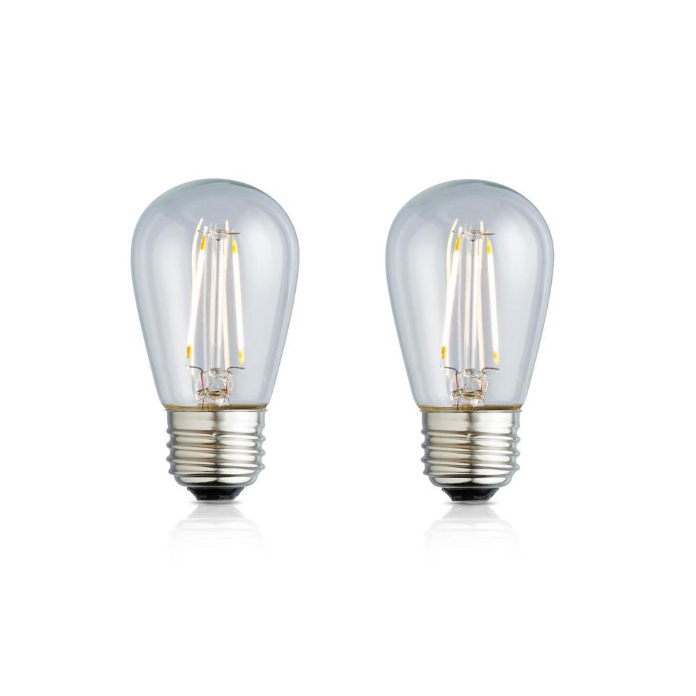 Best Rated Wet And Outdoor Safe 2 Led Bulbs Light Compare 11w Equivalent Warm White S14 Clear Lens Nostalgic Led Light Bulb 2 Pack