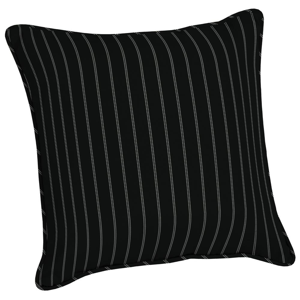 black stripe outdoor pillow