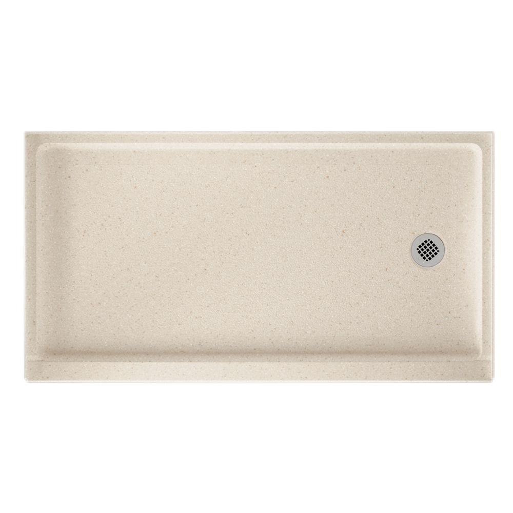 Swan 32 in. x 60 in. Solid Surface Single Threshold Retrofit Right