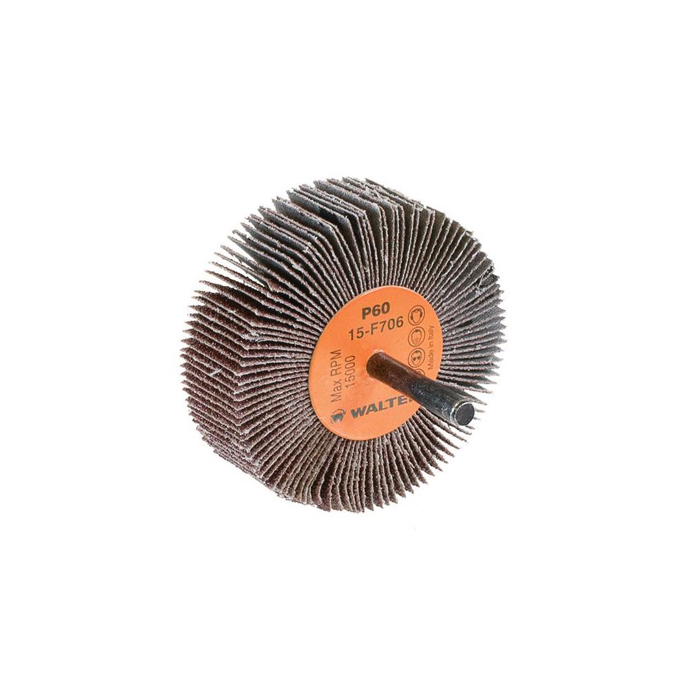 Diameter Pack of 10 Walter 15F006 COOLCUT Abrasive Flap Wheel - Abrasive Wheels and Discs 60 Grit Surface Finishing Wheel with 1-1//2 in