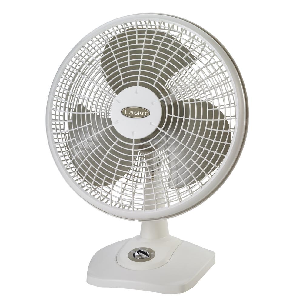 white desk fan