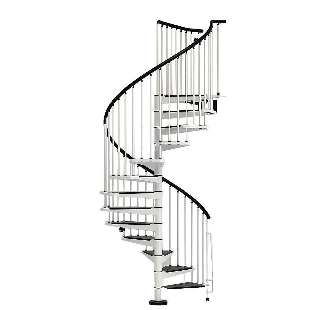 Arke Civik 55 In White Spiral Staircase Kit