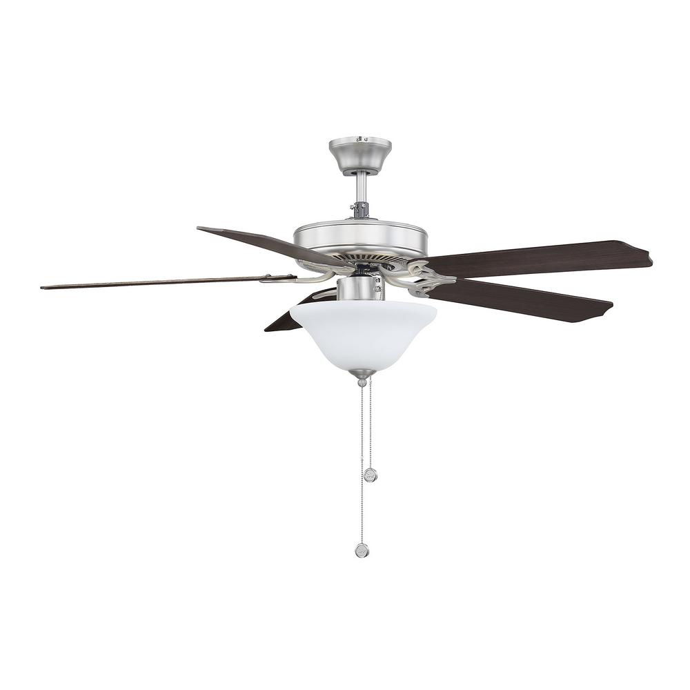 Illumine 52 In Satin Nickel Ceiling Fan With Light