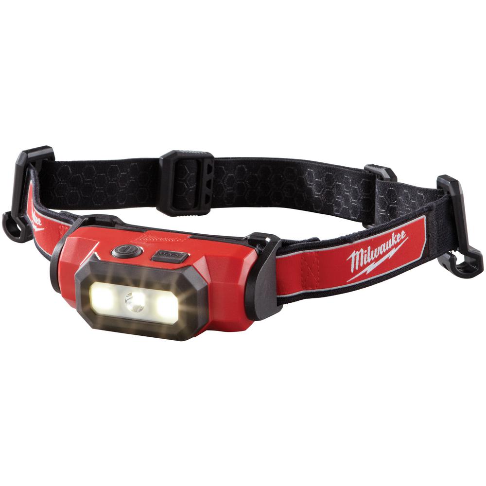 Milwaukee 475-Lumens LED HEADLAMP USB-RECHARGEABLE HIGH DEFINITION Hard ...