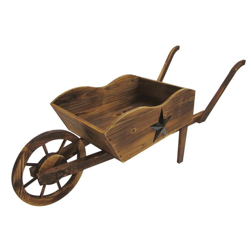 Leigh Country Wheel Barrow Wood Planter by Leigh Country
