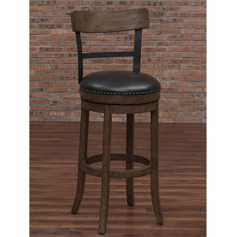 American Woodcrafters Taranto 34 In Washed Brown Swivel Tall Bar American Woodcrafters Taranto 34 In Washed Brown Swivel Tall Bar Stool