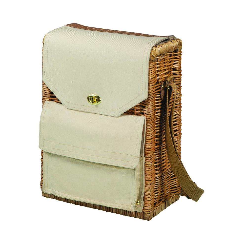 Picnic Time Corsica Wine and Cheese Basket12004187000 The Home Depot