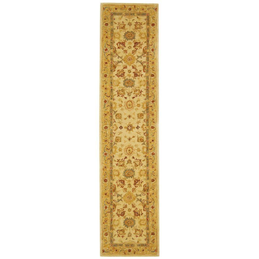 Safavieh Anatolia Ivory/Gold 2 ft. 3 in. x 14 ft. RunnerAN546B214
