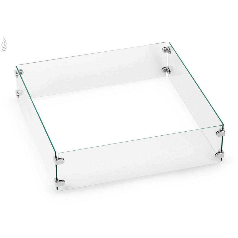 American Fire Glass 24 In Tempered Flame Guard Square Drop American Fire Glass 24 In Tempered Flame Guard Square Drop Pit