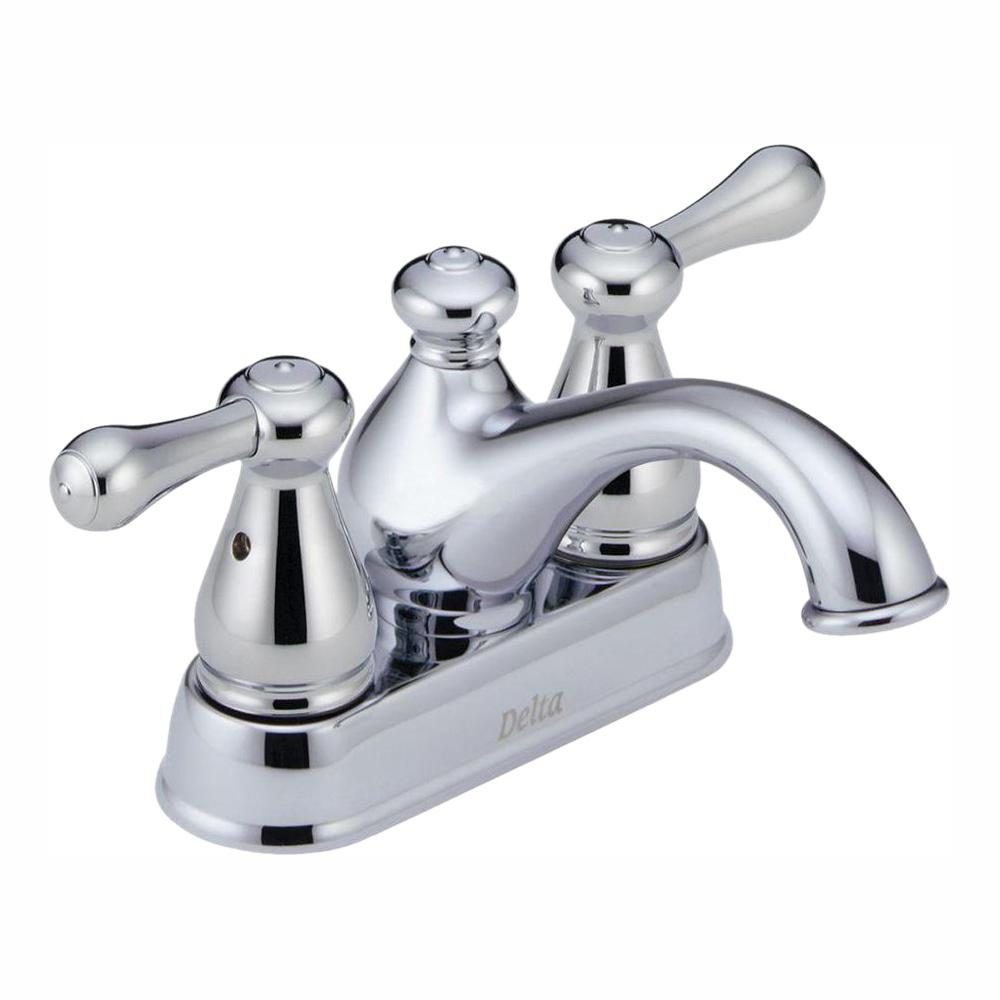Delta Leland 4 In Centerset 2 Handle Bathroom Faucet In Chrome