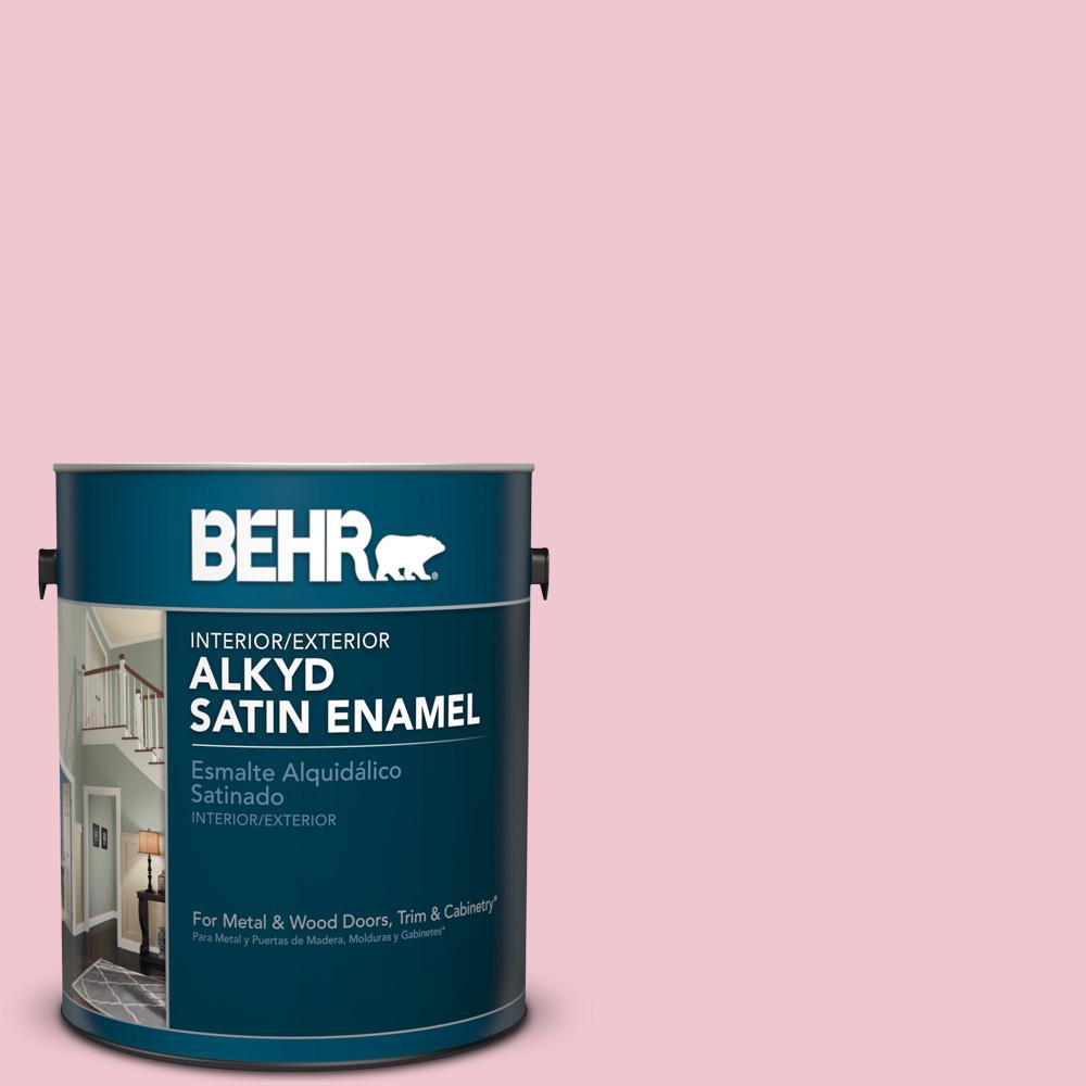 BEHR 1 gal. 430A1 Mint Hint Satin Enamel Alkyd Interior/Exterior Paint790001 The Home Depot
