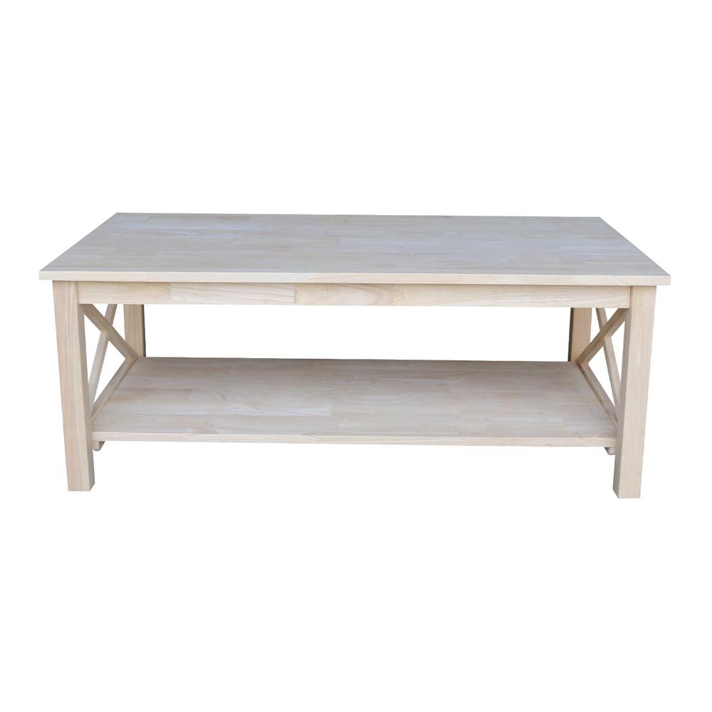 Coffee Tables Accent The Home Depot Hampton Unfinished Coffee Table